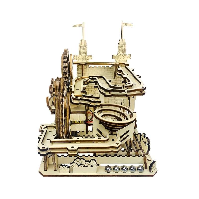 3D Building Model Puzzle Set Items Castle Track Ball