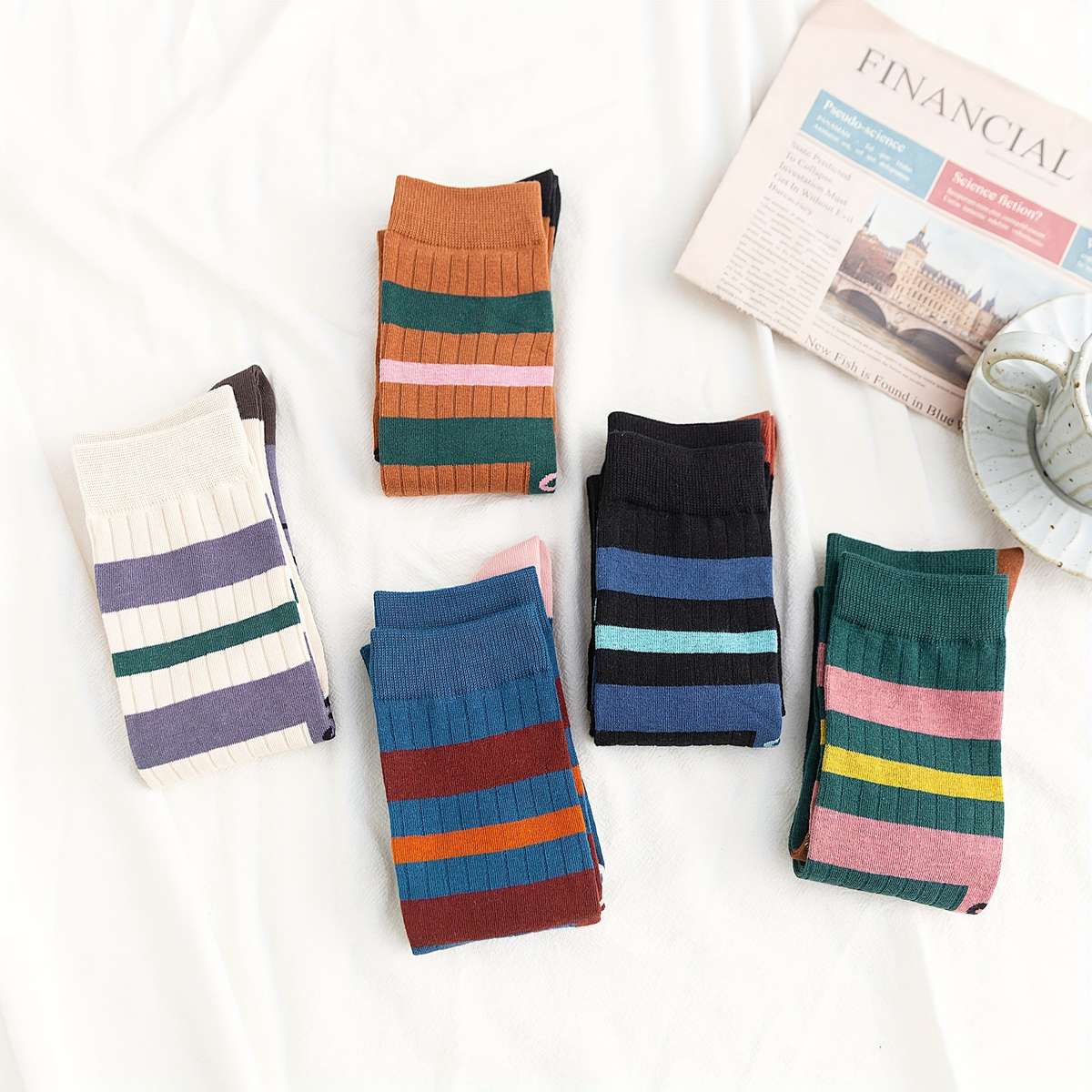 Women S Socks Color 2 PairsBlue Size Onesize