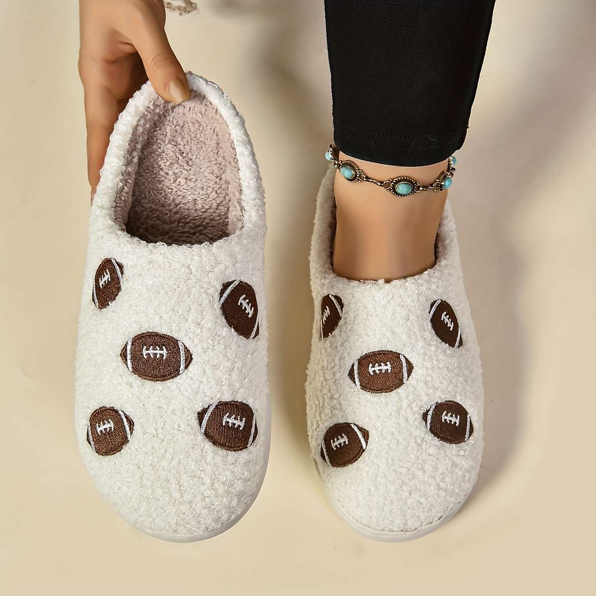 Cotton Slippers Color Grey Sizeuk 7.5-8