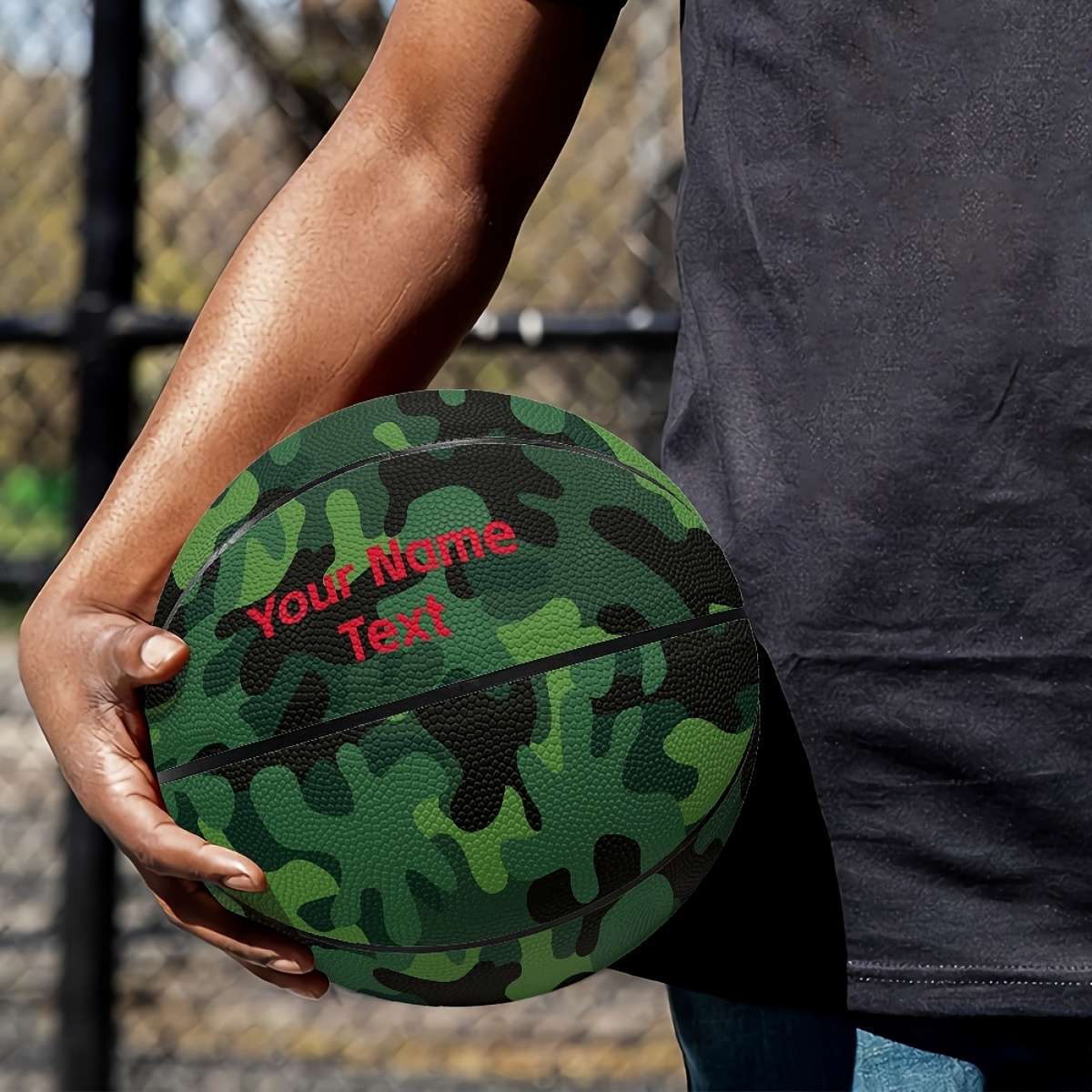Basketball Color Green Camouflage Size7