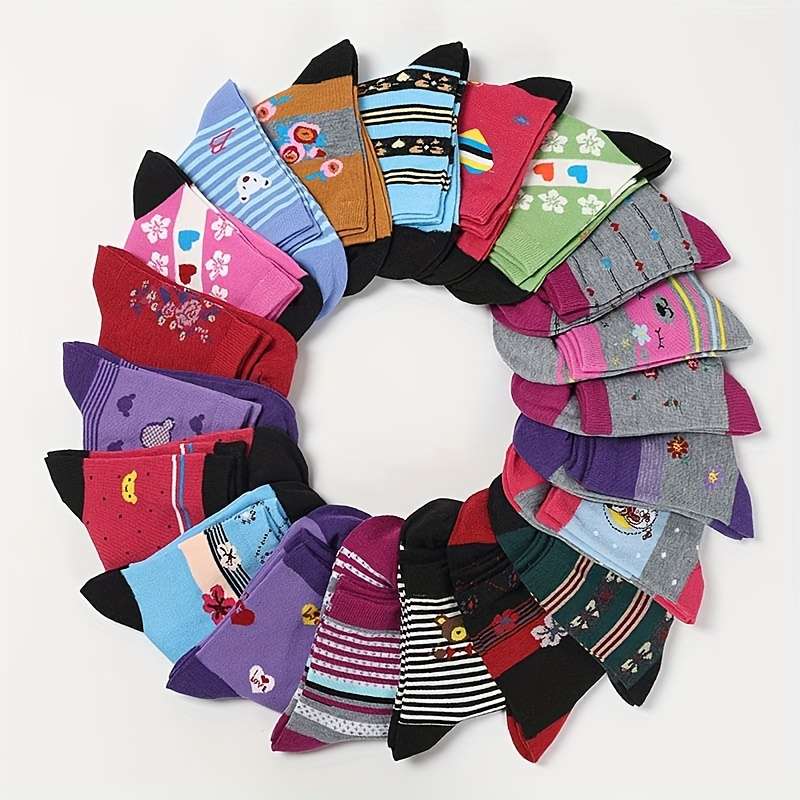 Women S Socks Color 5 Pairs Of Random Mixed Colors Size Onesize