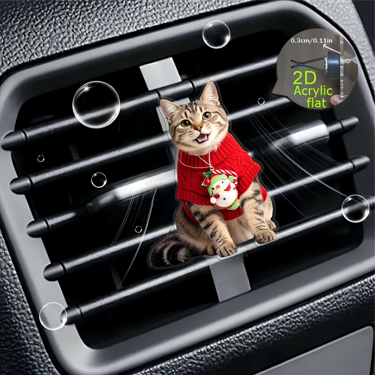 Car Interior Decor Style Christmas Cat
