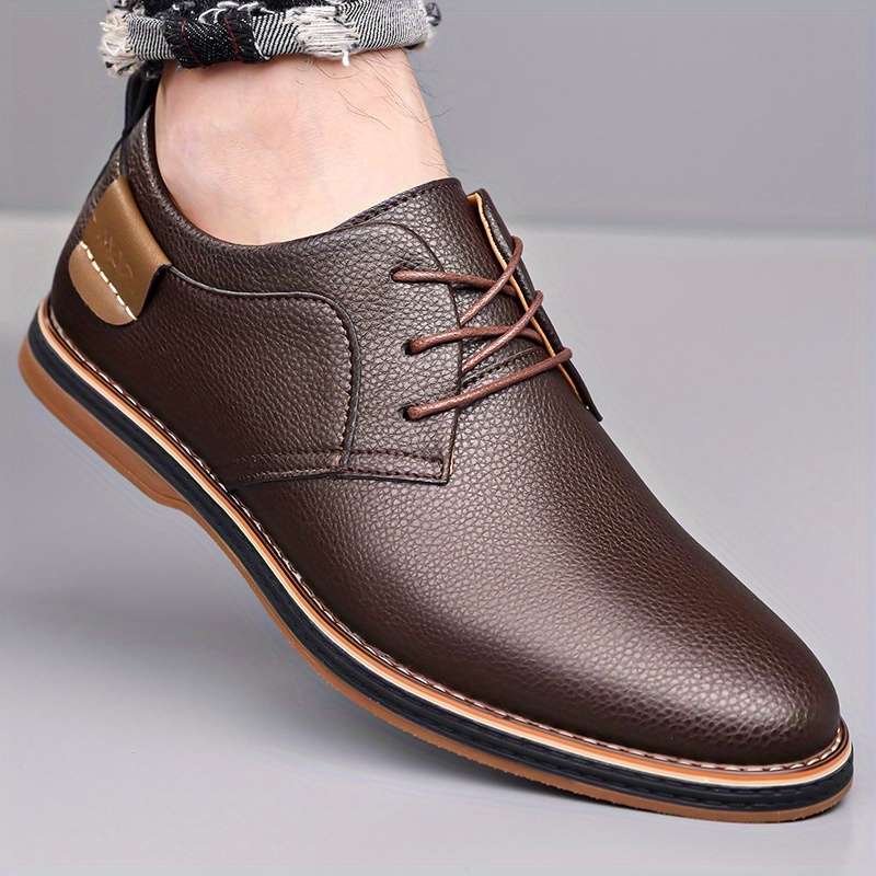 Mens Leather Shoes Color Black Sizeuk 10