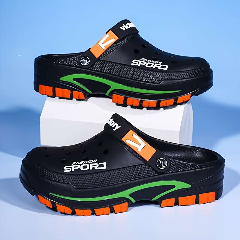 Men Slippers Summer Style Black Size Uk 5.5
