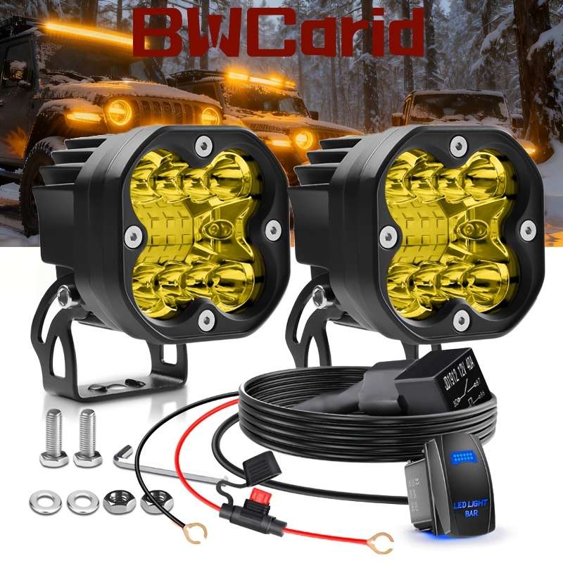 Car Lights Model V4 Yellow Light Line Set