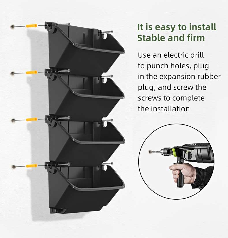 30Pcs Weather Resistant Wallmounted Vertical Planter Set Automatic Long Lasting