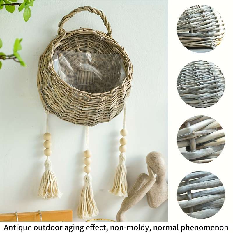 Flowerpot Color Tassel Basket