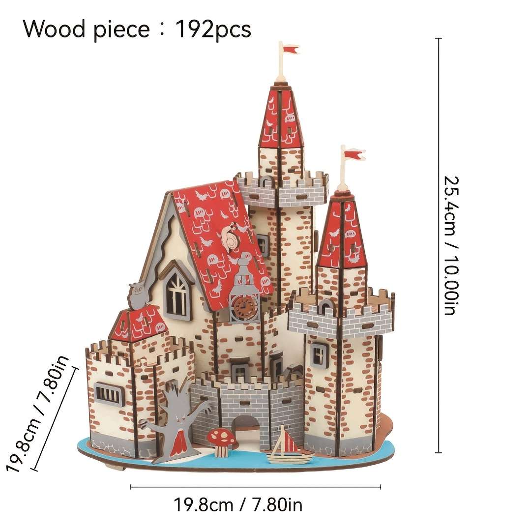 3D Building Model Puzzle Set Style Adventure Castle