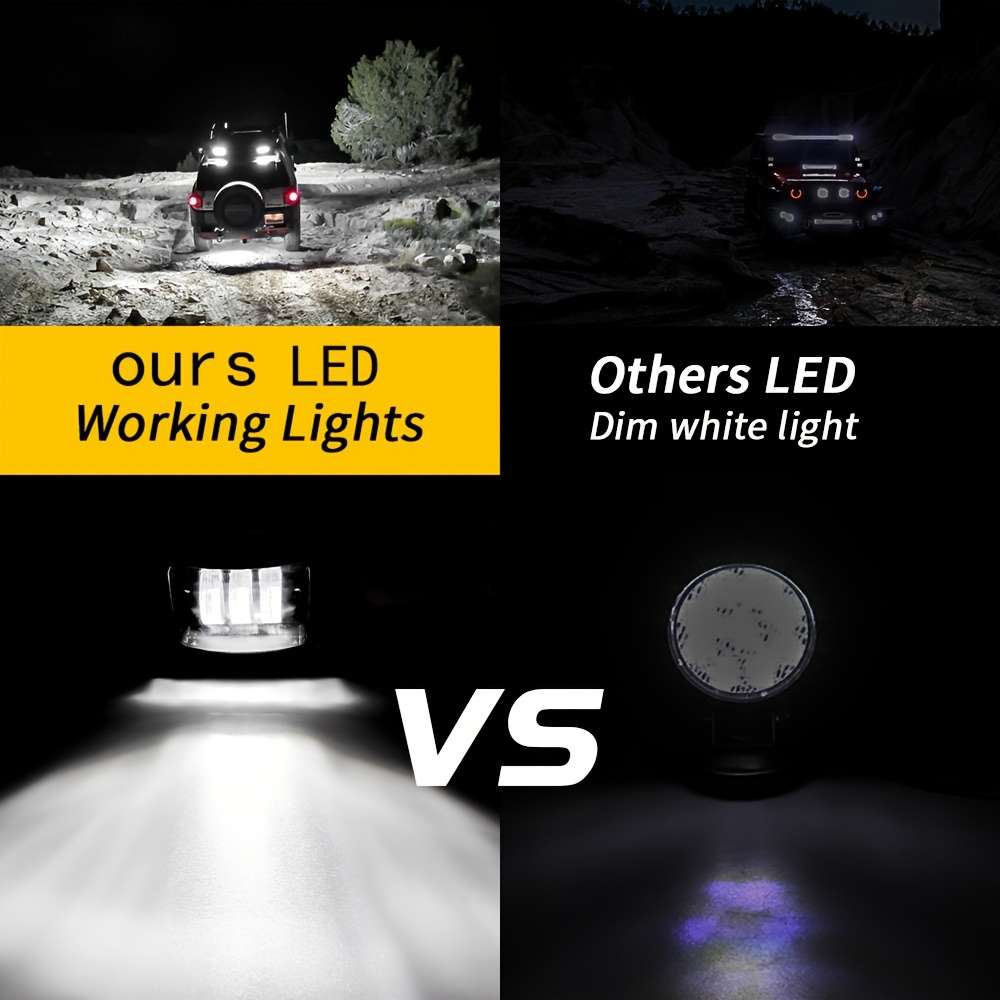 Car Lights Model 2Pcs12.7Cm Square Headlights