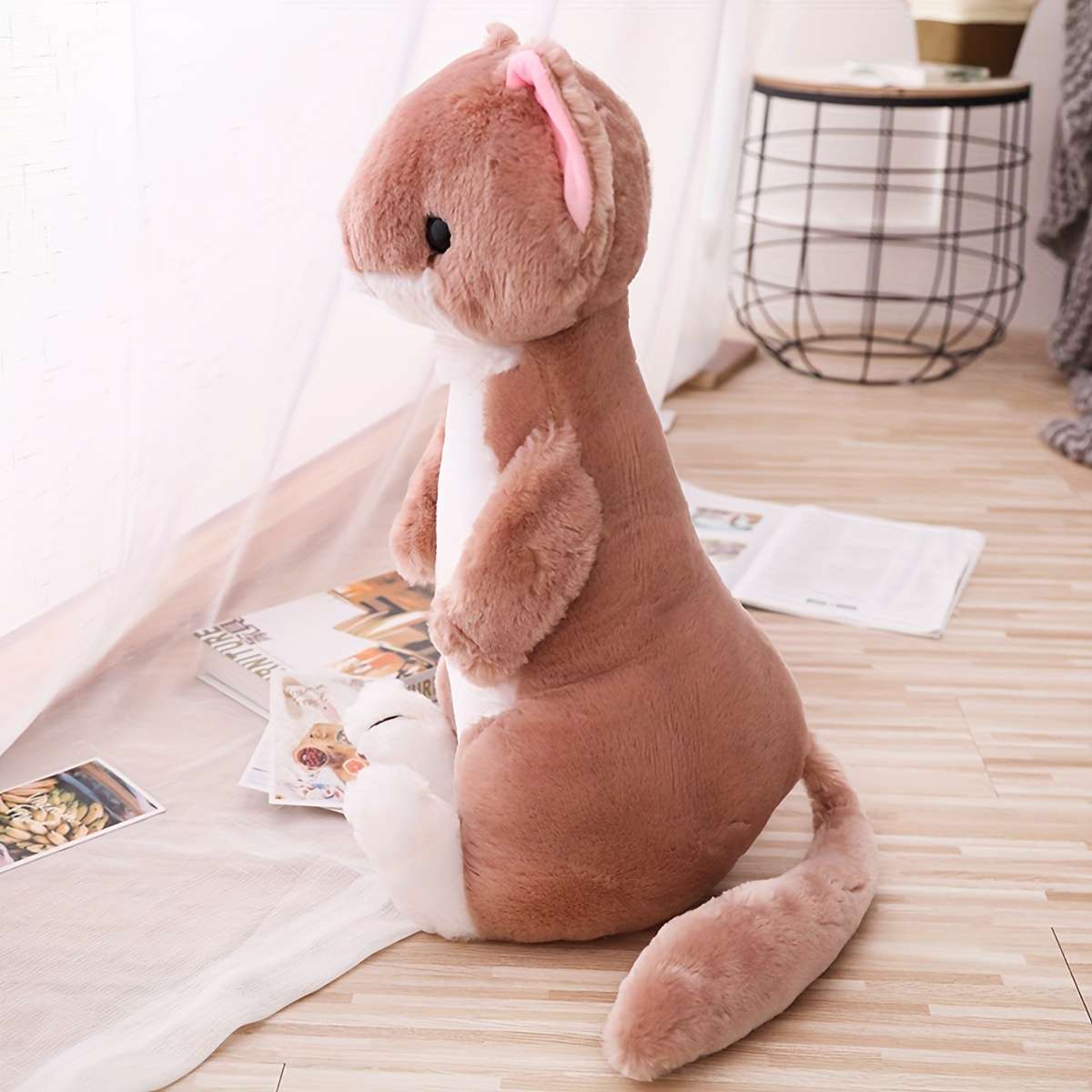 Plush Toyss color White Ferret size One size 50 cm 0.54 kg