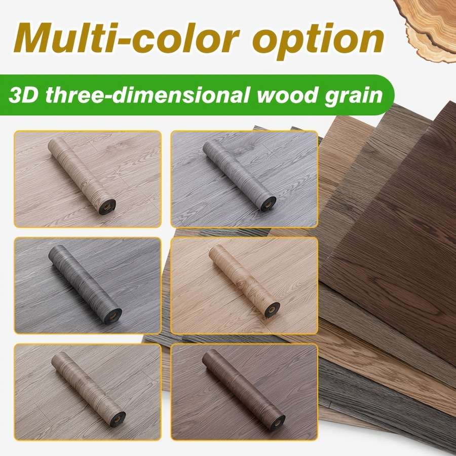 Self Adhesive Floor Stickers Dark Walnut 2Roll