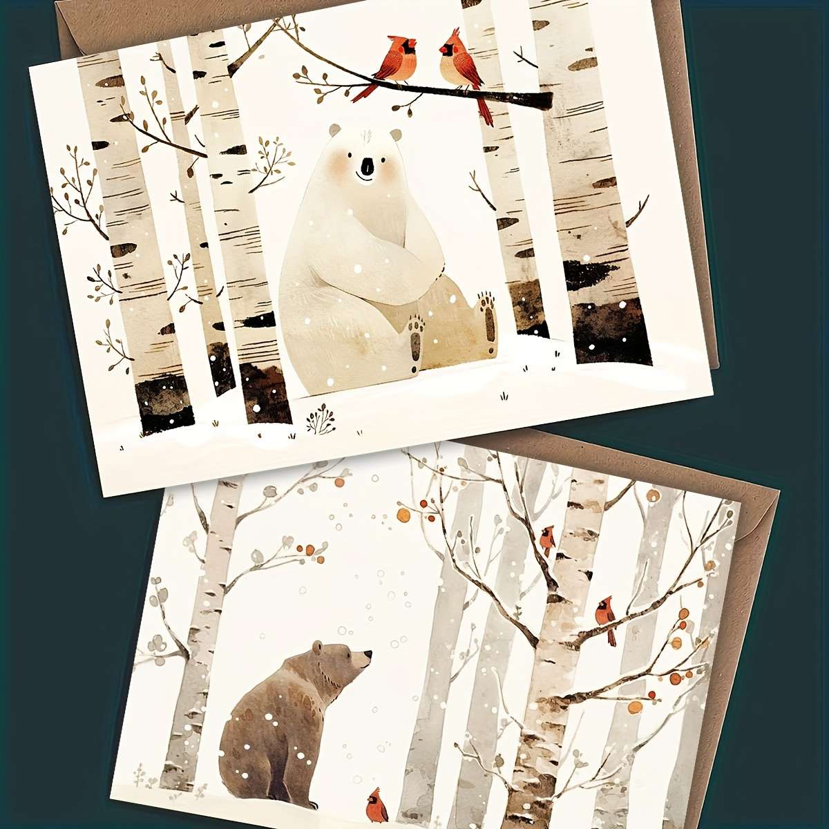 Greeting Cards Quantity 12Pcs 6 Greeting Cards And 6 Envelopes