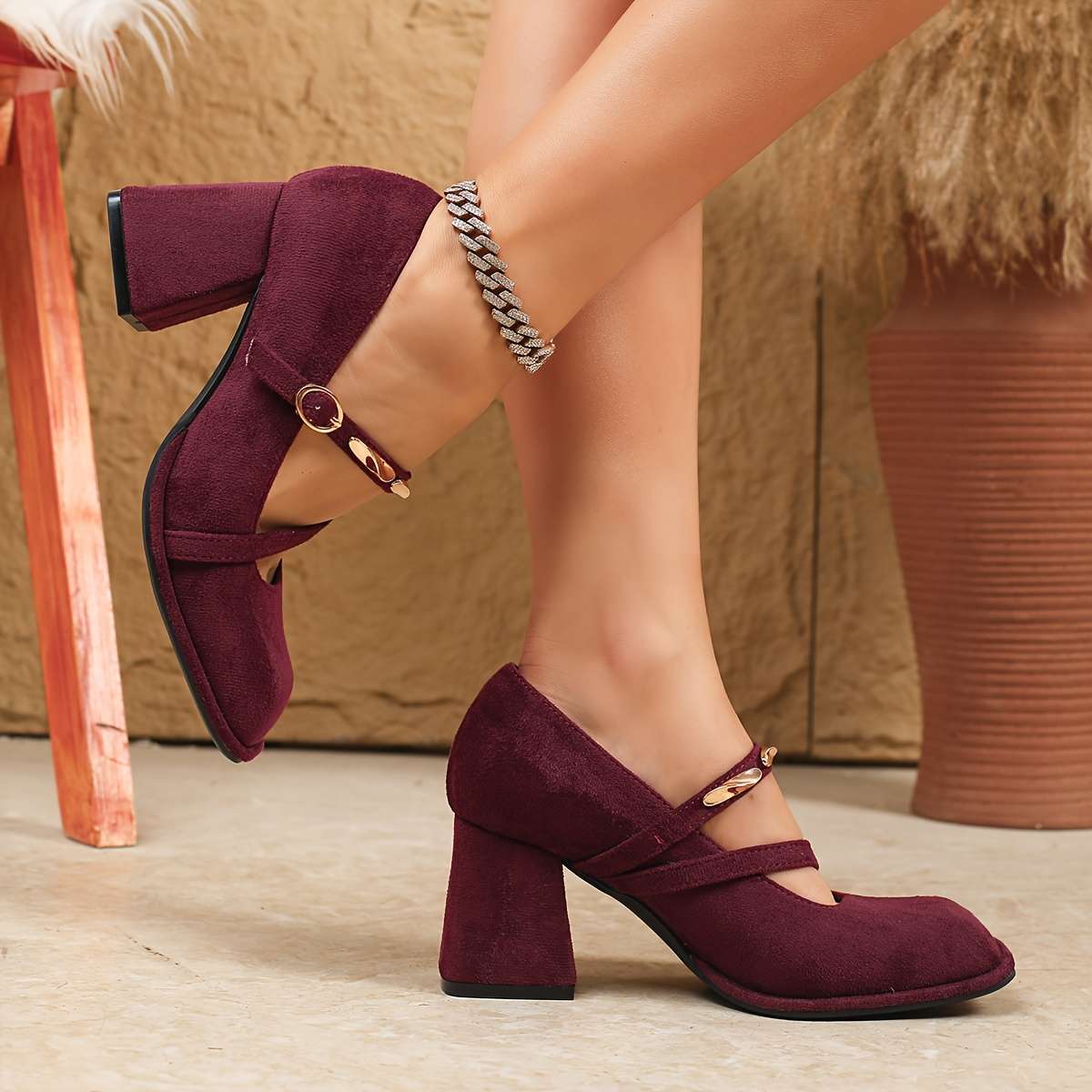 Women S High Heels Color Deep Red Sizeuk 9