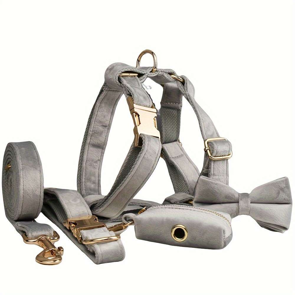 Dog Leash Color Silvery Gray 5Pcs Size S