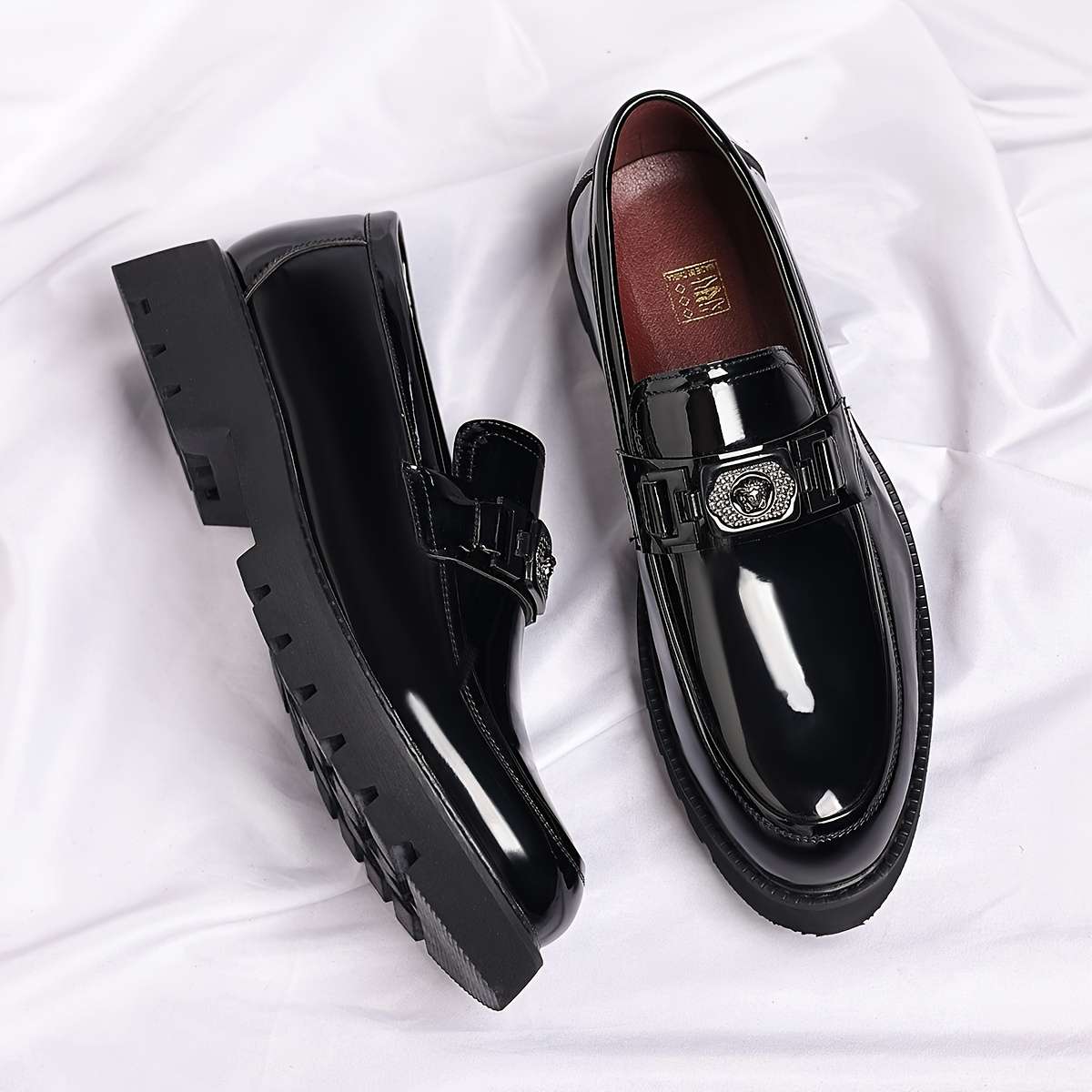 Mens Leather Shoes Color Black Sizeuk 10