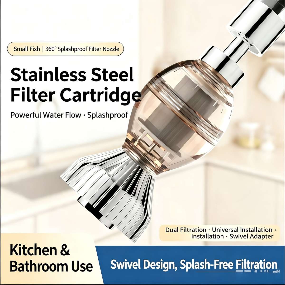 Faucet 2 Pack In Silvery And Orange