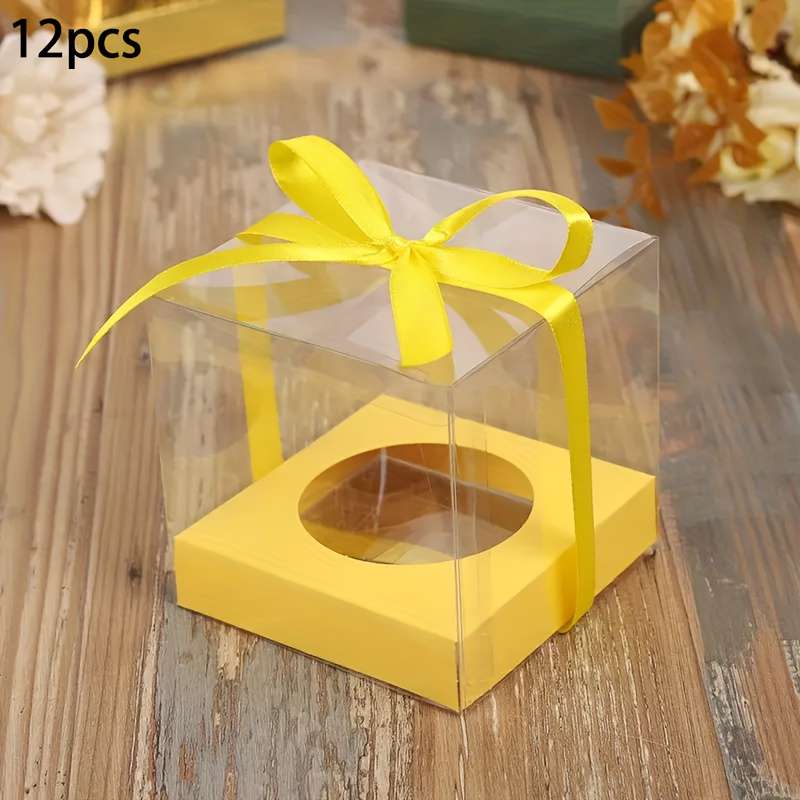 Christmas Gift Boxes Color Yellow Quantity 12Pcs