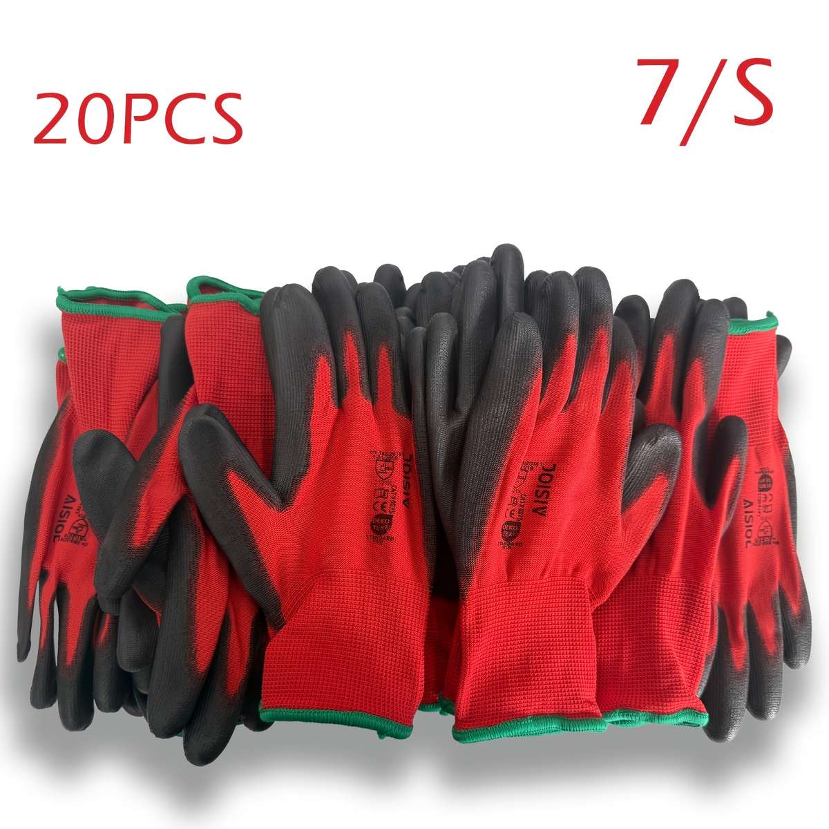 Work Gloves Color Red10 Pairs Size7S