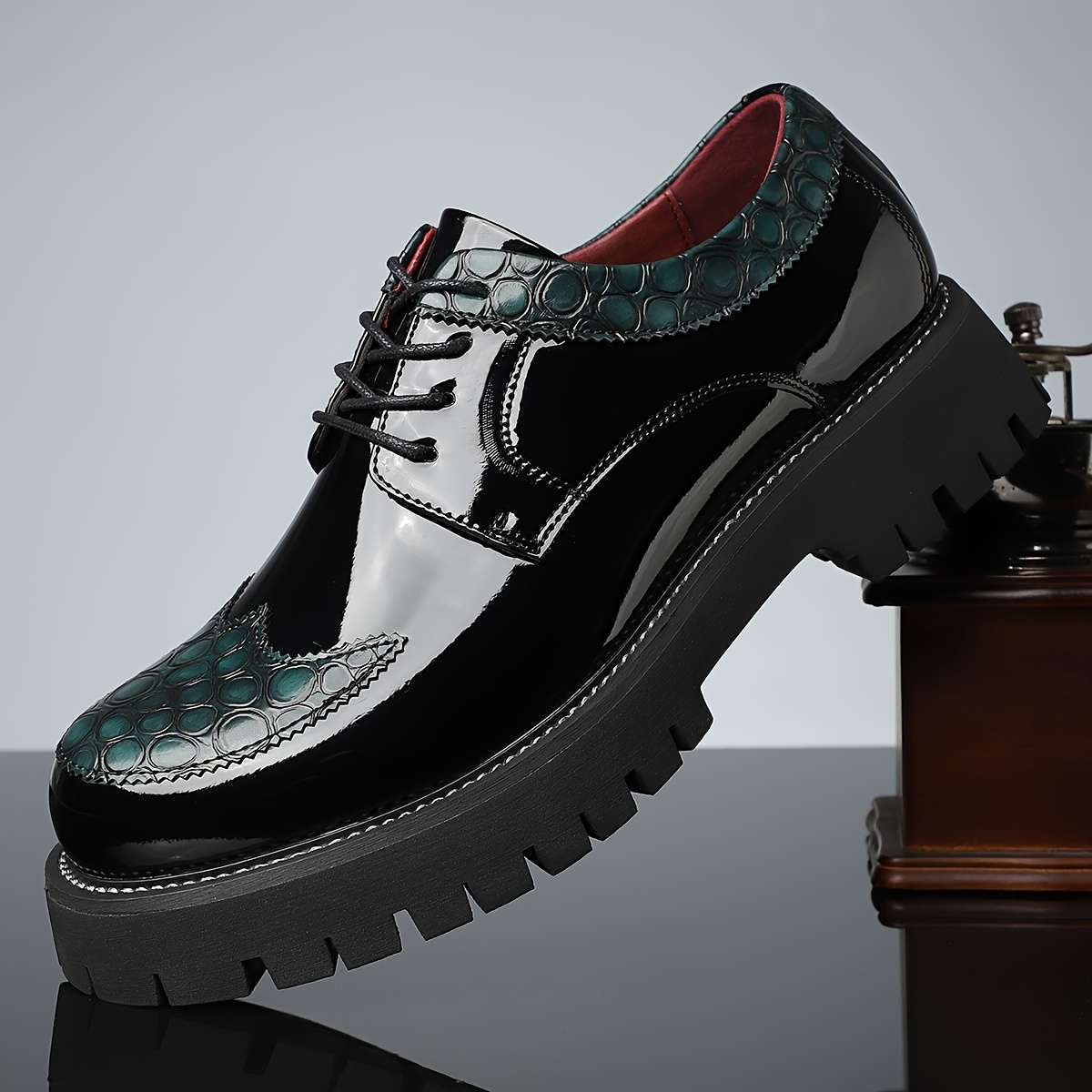 Mens Leather Shoes Color Red Sizeuk 9.5