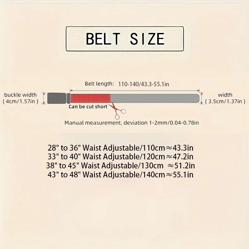 Belt Size 110Cm 43.3In Items B14 C5
