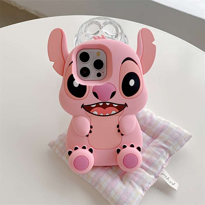 1Pc Blue For iPhone 16 Cartoon Character 3D Phone Case