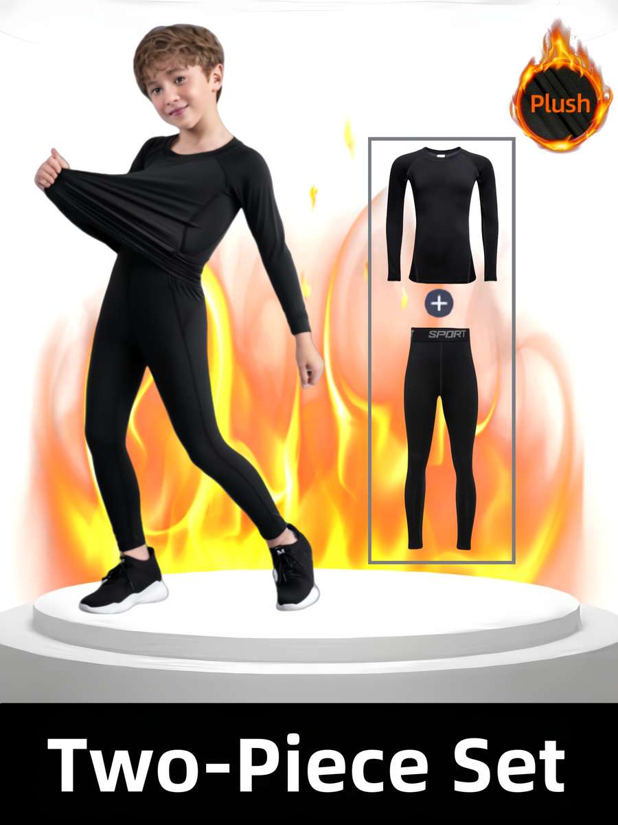 Thermal Underwear Color Black Green Line Size78Y
