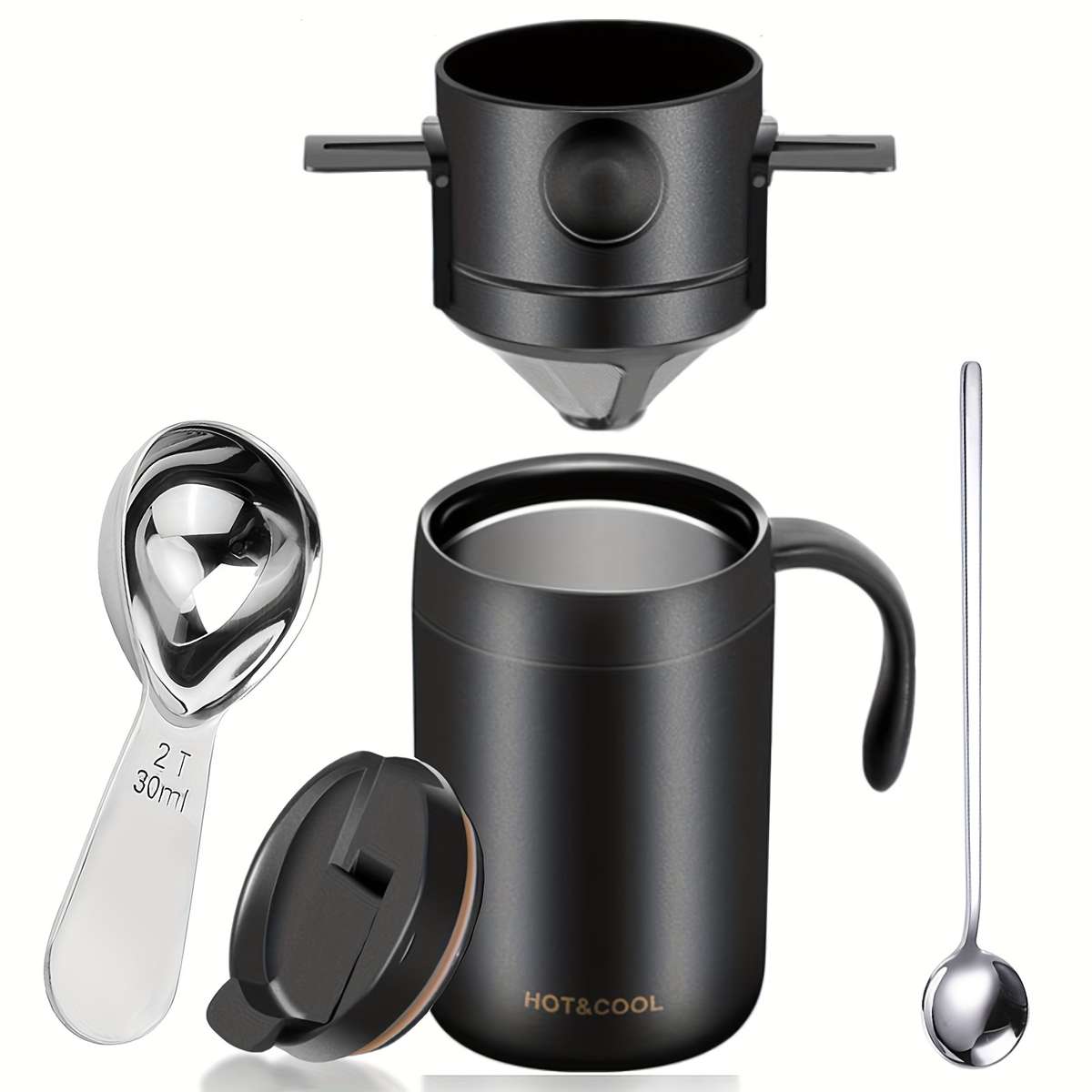 Coffee Machine Model Insulated Cup  Filter Cup  Spoon  Cleaning Brush