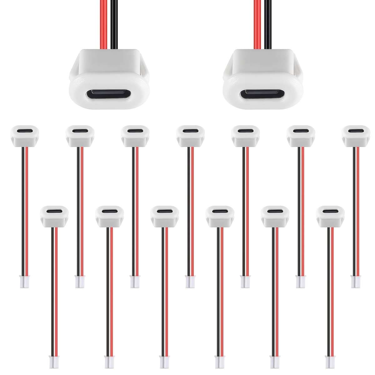 10pcs Type C Female 2P Solderable Usb C Pigtail Extension Cable