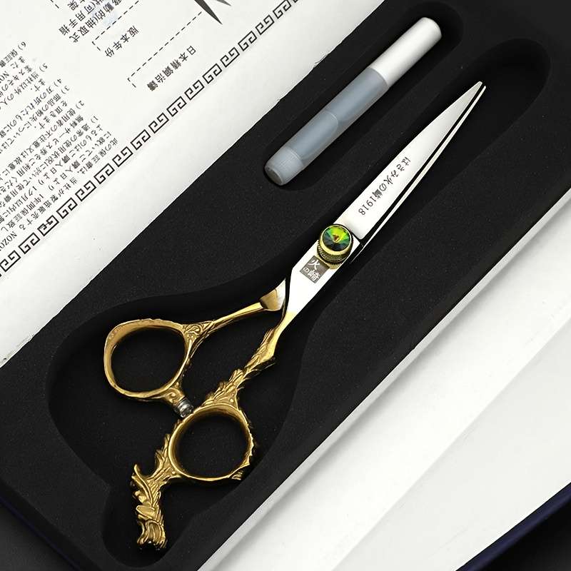 Hairdressing Scissors Items Hizaki Dragon Handle 6 Inch Straight Scissors