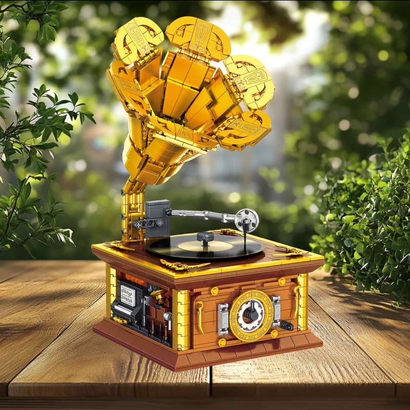 3D Puzzle Musical Instrument Model Style Vintage Gramophone