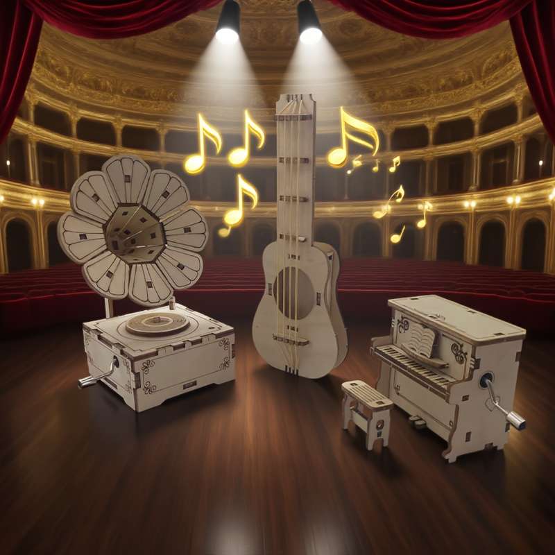 3D Puzzle Musical Instrument Model Items Gramophone  Add   Piano  Add   Rubber Guitar