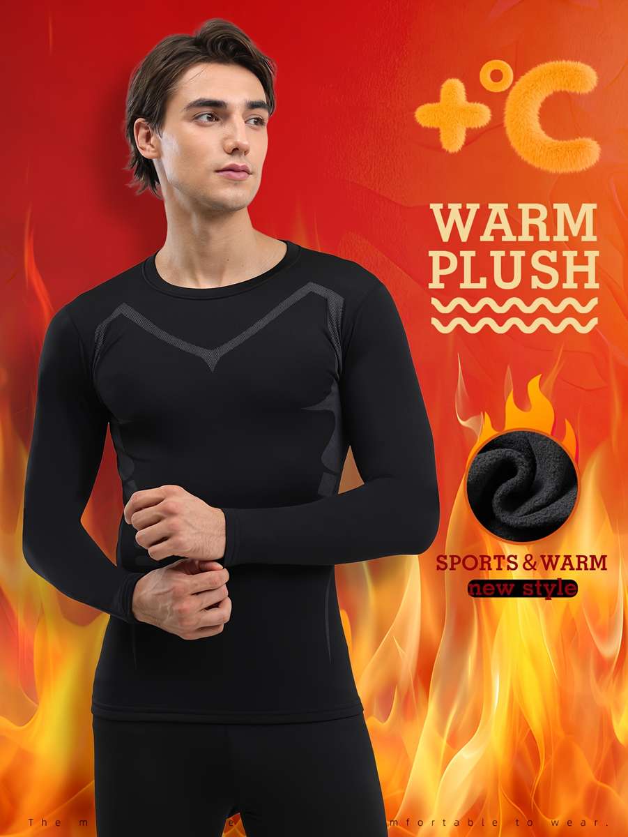 Thermal Underwear Color Black Sizexxl