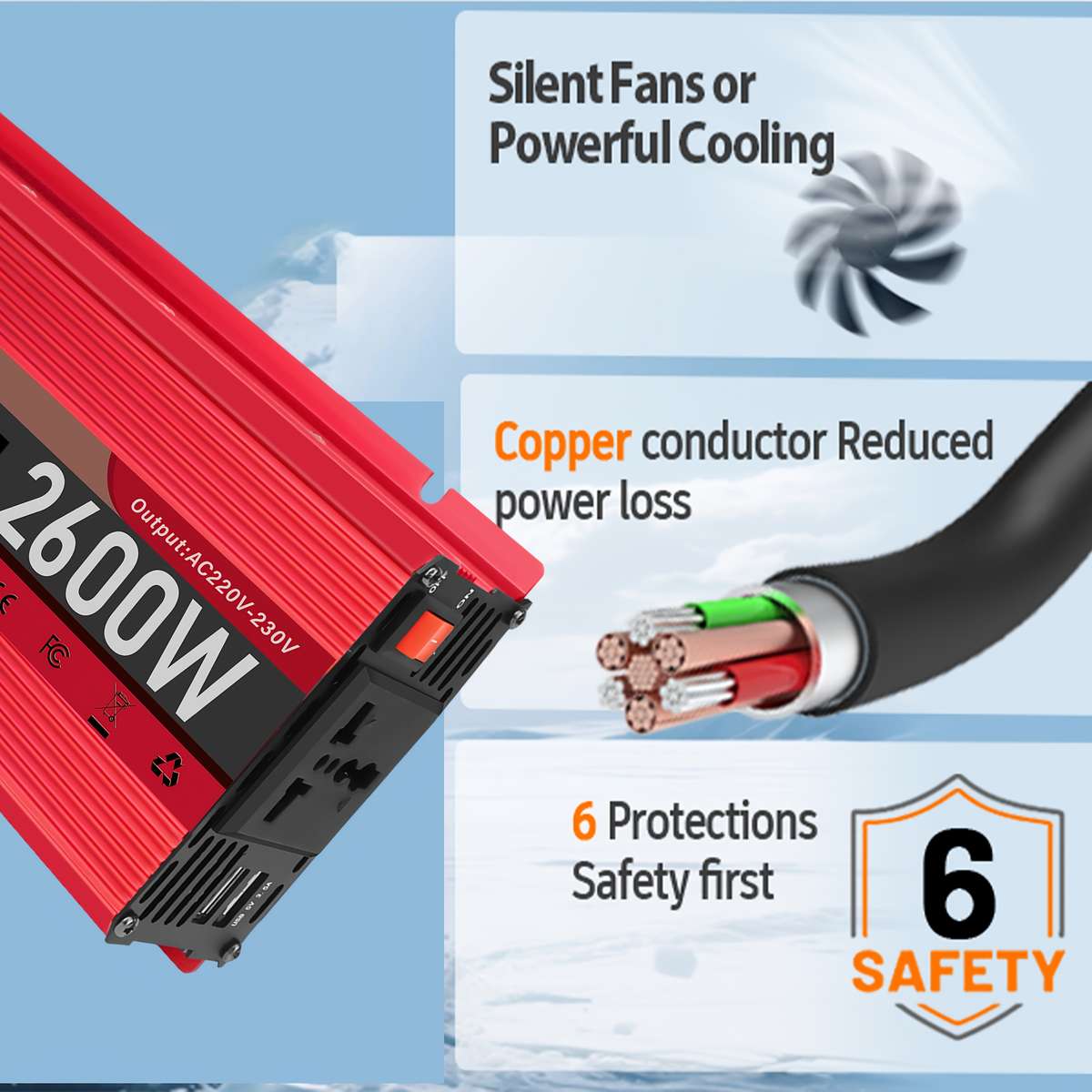 Inverter Model 12V 220V 600W