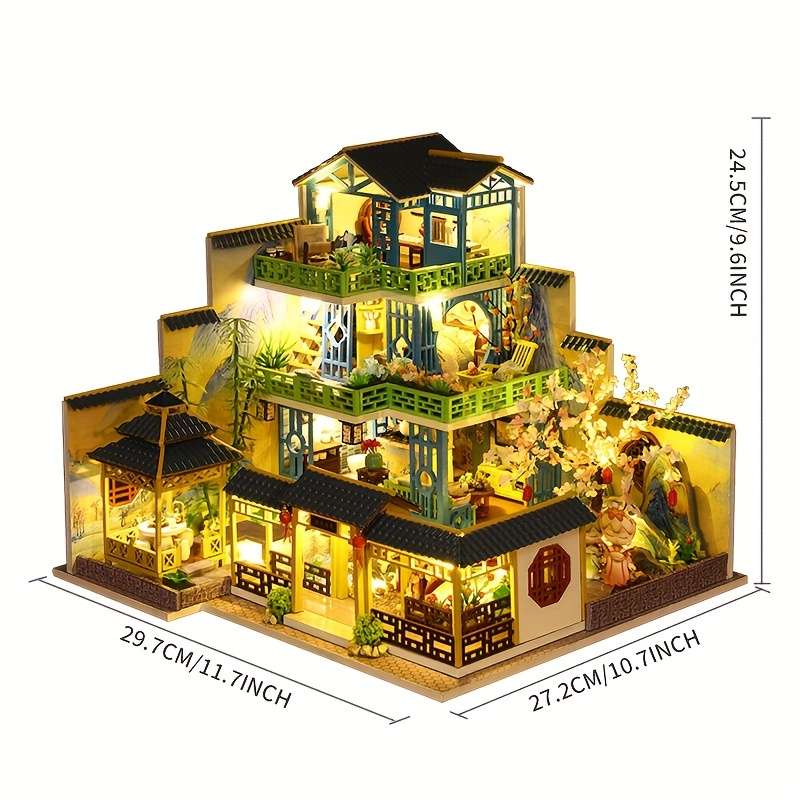 Building Toy Architectural Model Toy Set Style Spring Mountain Residence