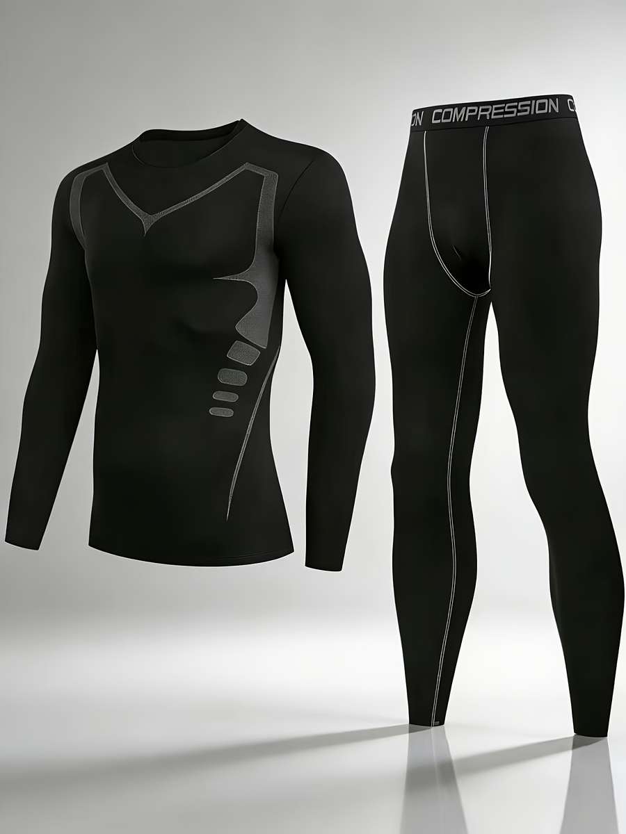 Thermal Underwear Color Black  Gray Line Sizes