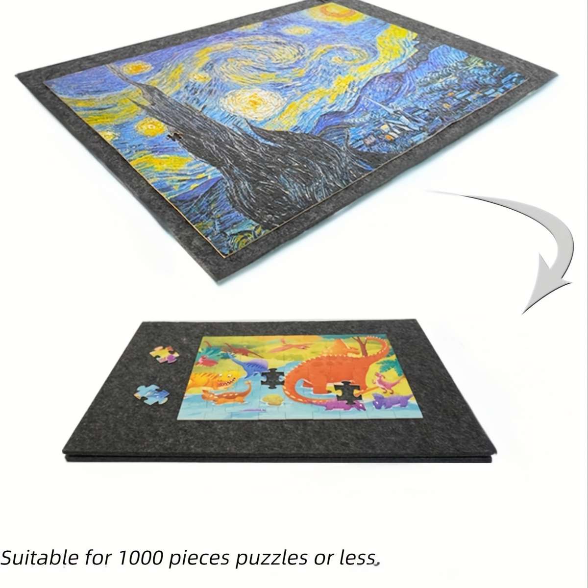 1000pcs Collapsible Puzzle Board Mat Foldable for Easy Storage Portable Puzzle Pad