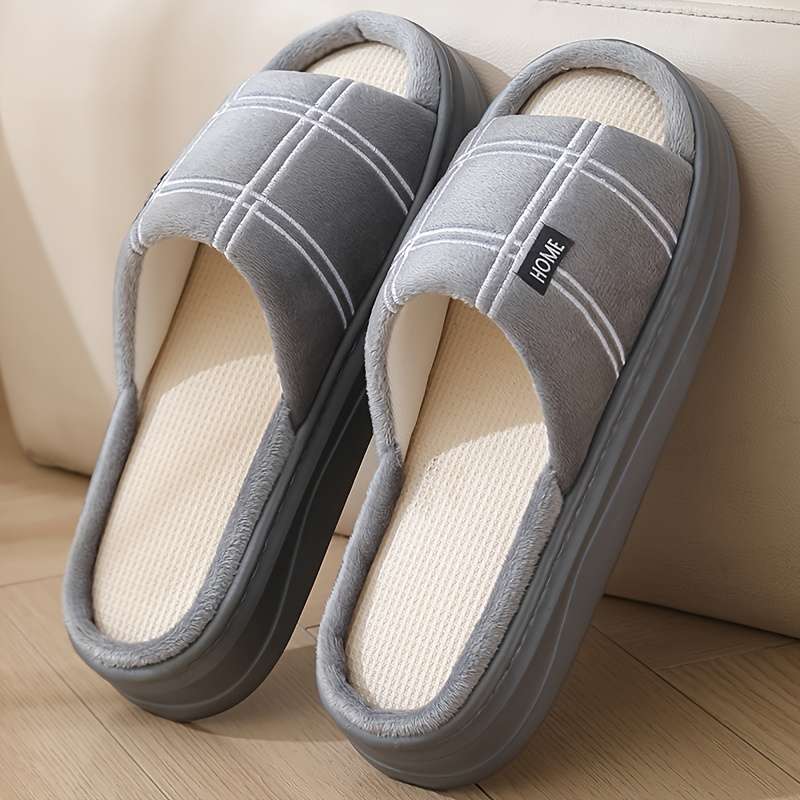Cotton Slippers Color Grey Sizeuk 6.5-7