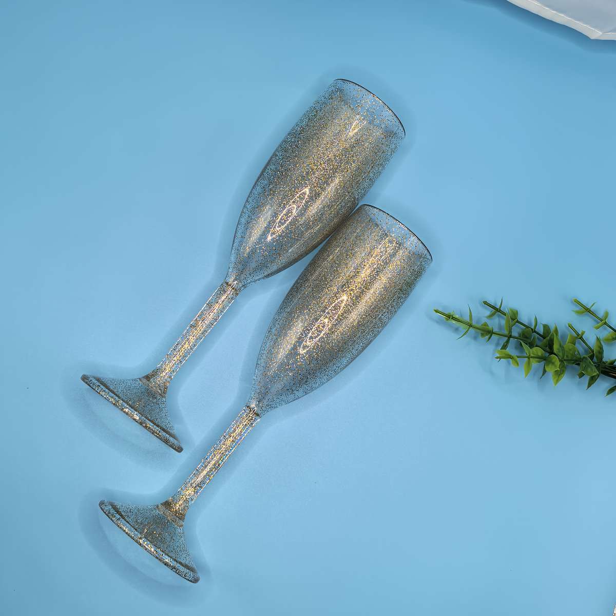 Wedding Supplies Color Flash Golden Quantity 2Pcs