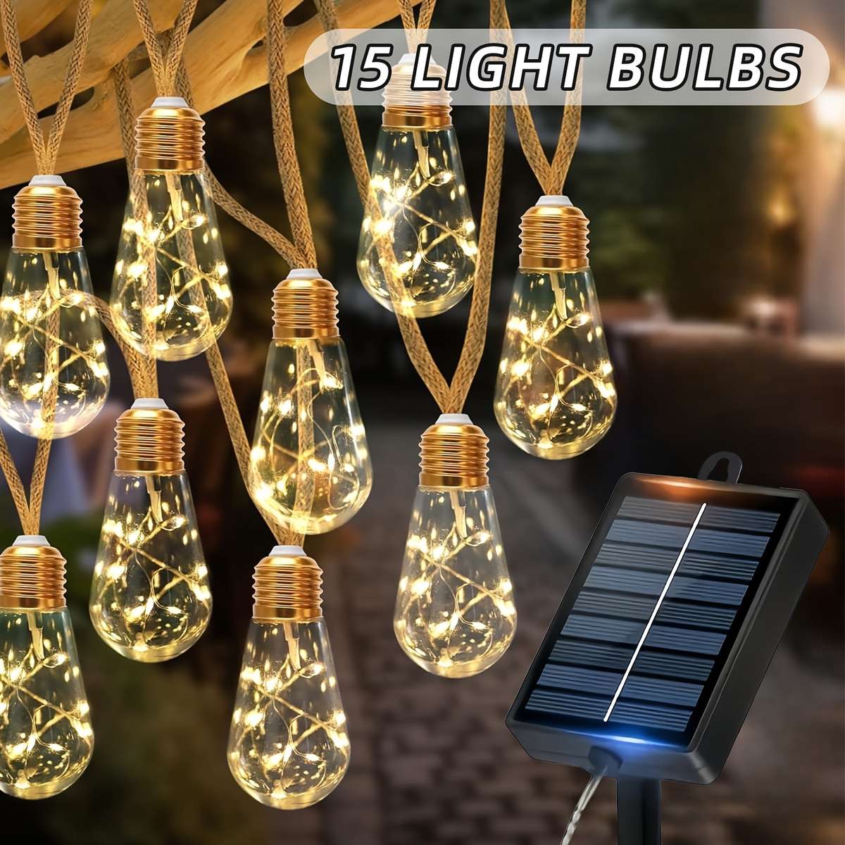 Christmas Lights Warm Light Model 25 Bulbs   8 Lighting Modes