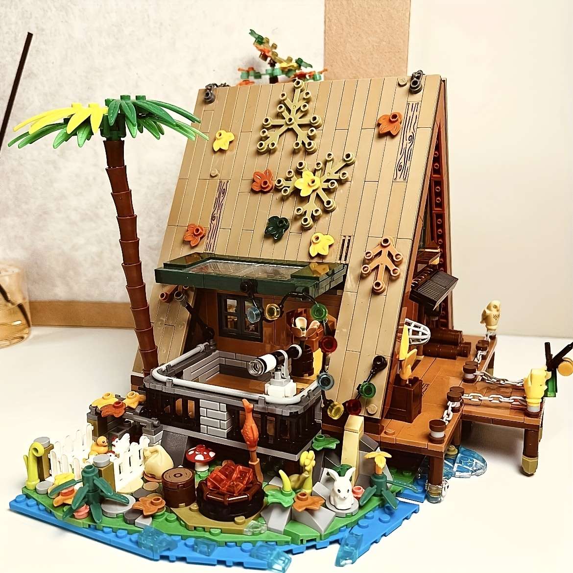 3D Building Model Puzzle Set Color Forest Villa