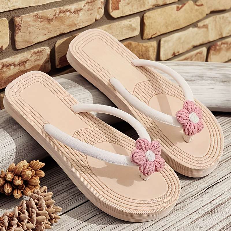 Ladies Summer Flip Flops Black+Red Uk 6