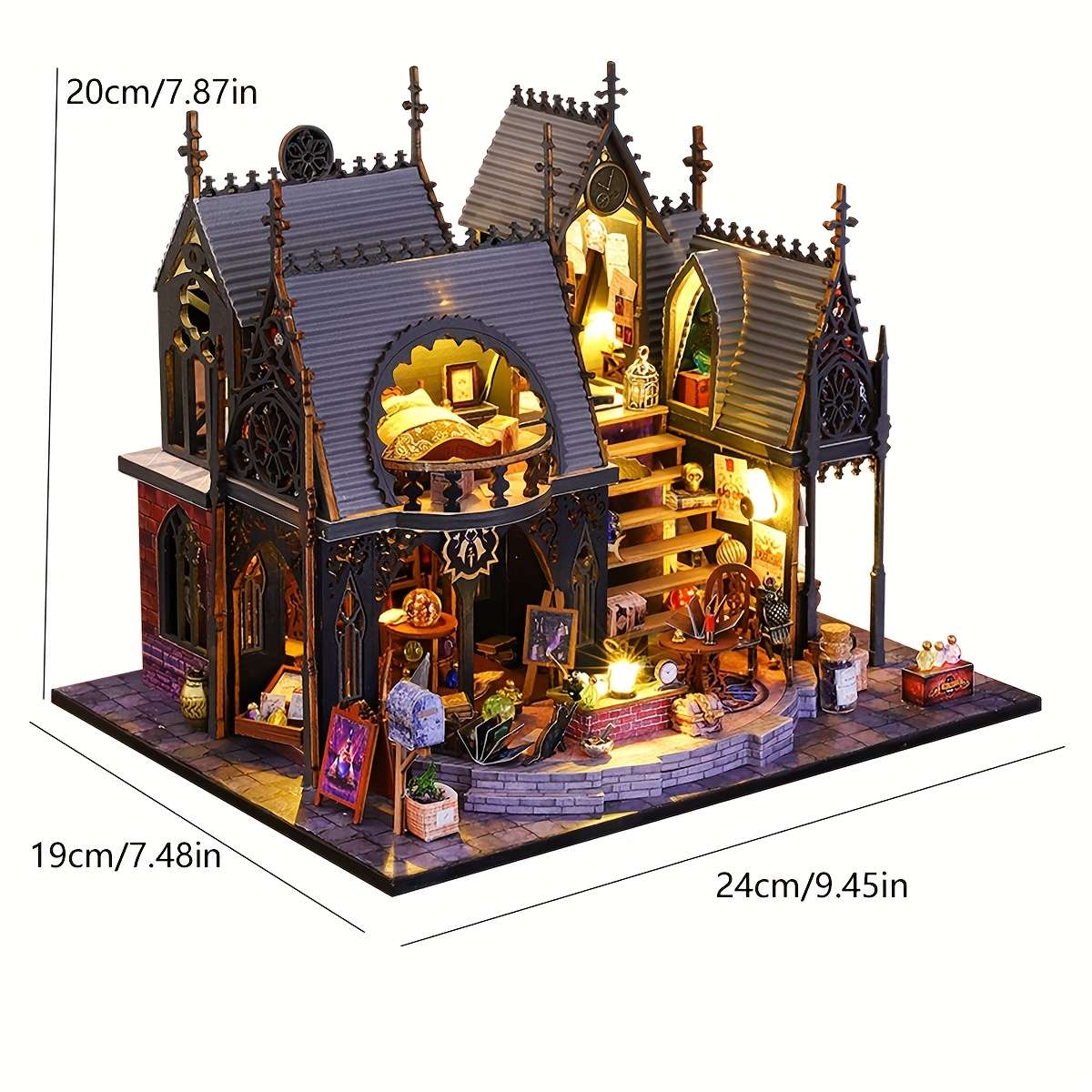 3D Building Model Puzzle Set Items Magic House