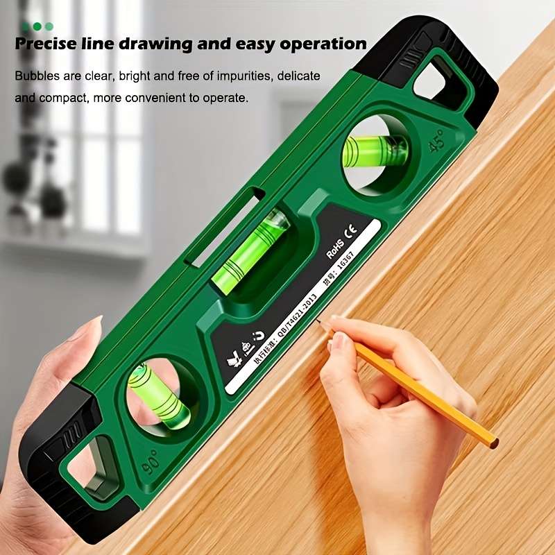 2pcs Mini Torpedo Level Magnetic Green