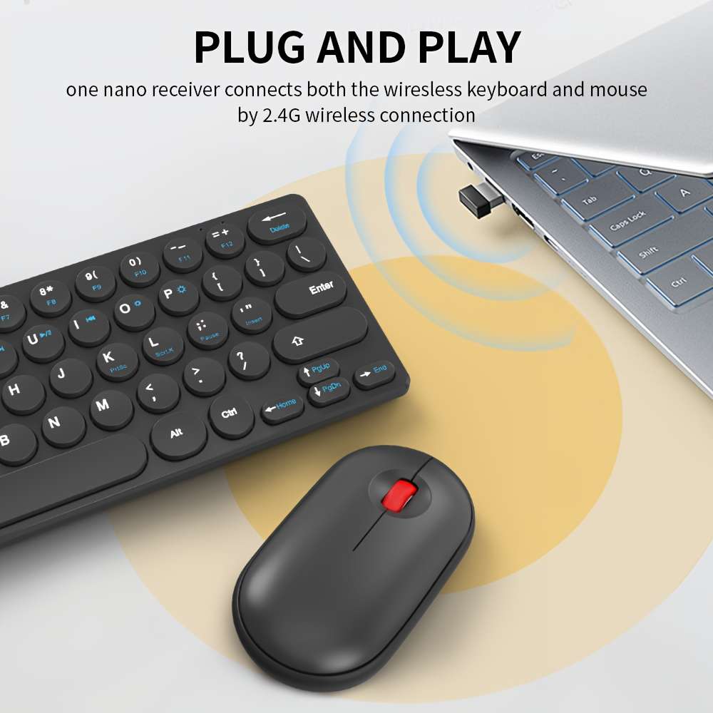 2.4GHz Wireless Mini Keyboard And Mouse Set