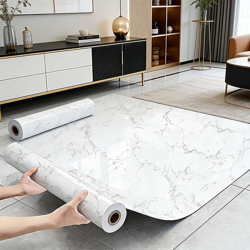 Self Adhesive Floor Sticker White Wood Grain 60cm x 3m