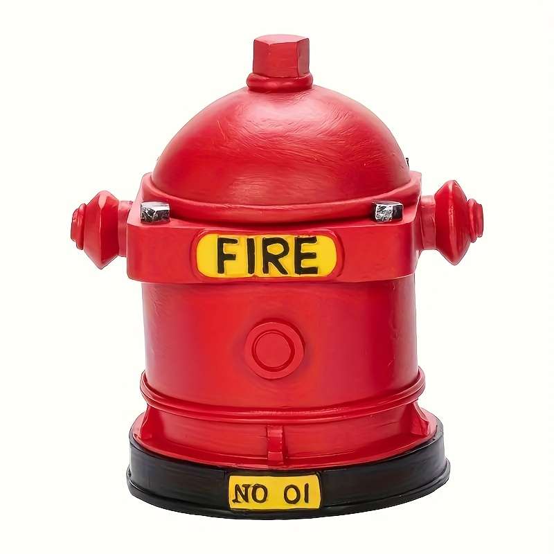 Vintage Industrial Fire Department Fire Extinguisher With Lid Red Brown Style
