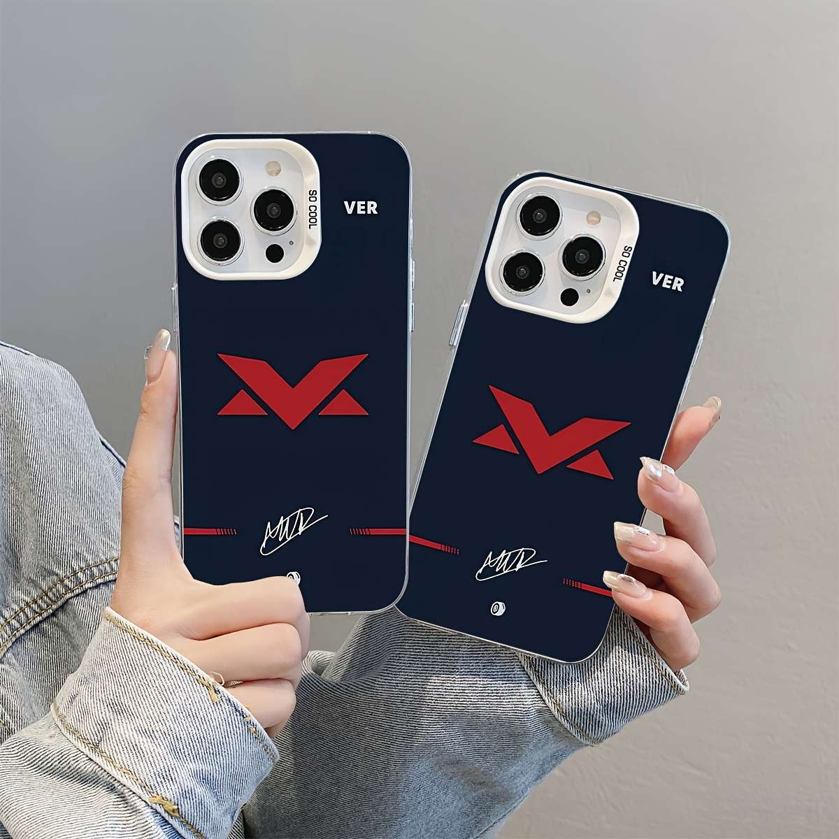 1Pc Mixed Color For iPhone 14 Pro Max F1 VER Signature Design Phone Case