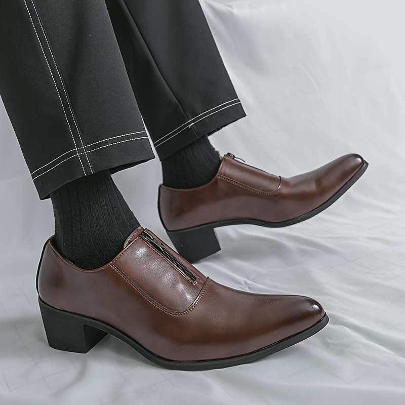 Mens Leather Shoes Color Black Sizeuk 7