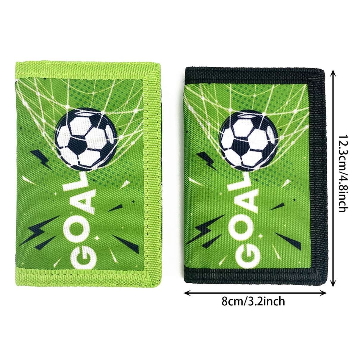 Vibrant Soccer-Themed Wallet With Smooth Zipper Realistic Printed Soccer Ball Design Multiple