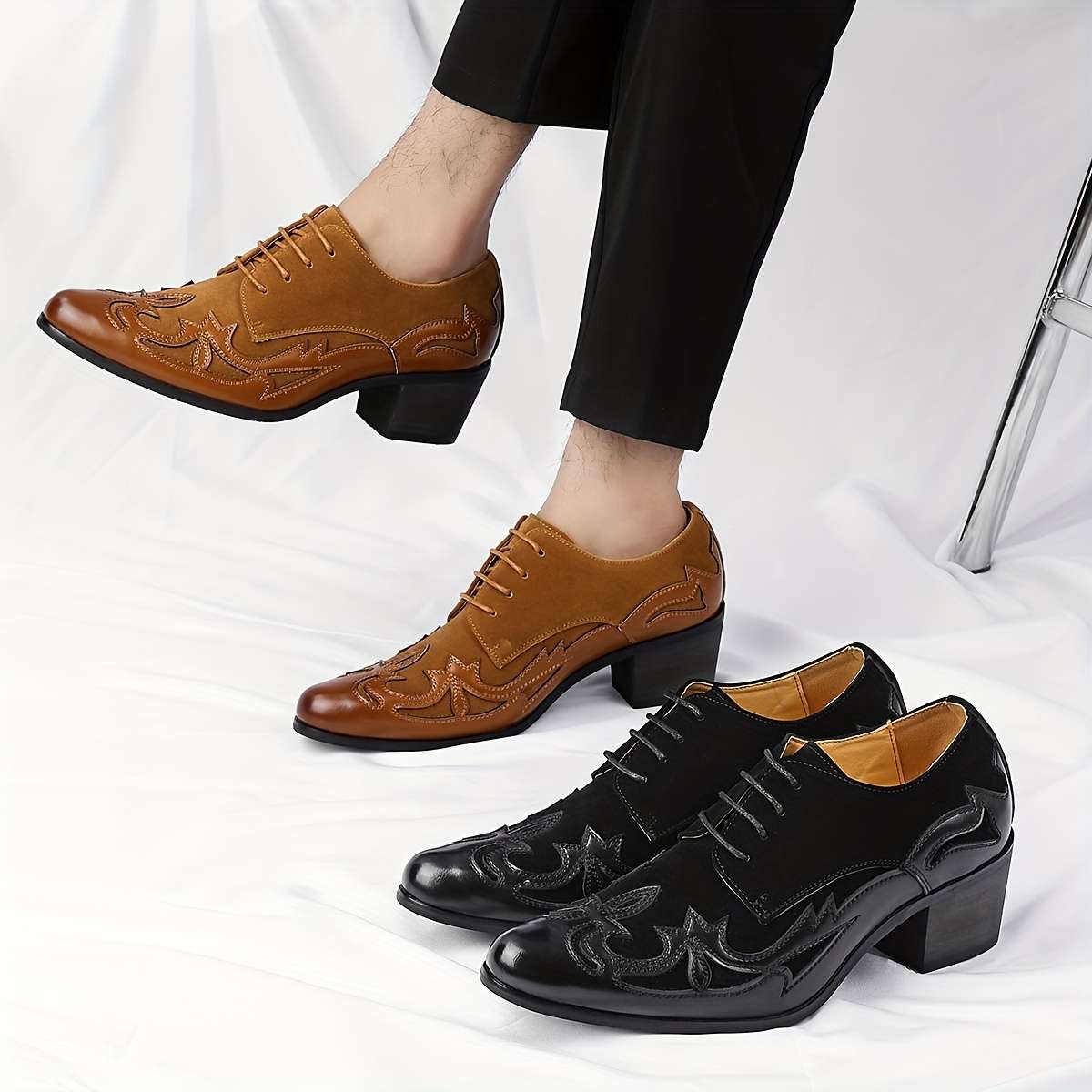 Mens Leather Shoes Color Black Sizeuk 8